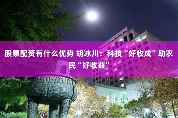 股票配资有什么优势 胡冰川：科技“好收成”助农民“好收益”