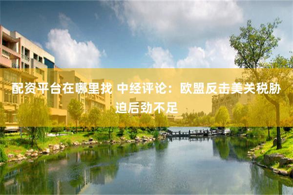 配资平台在哪里找 中经评论：欧盟反击美关税胁迫后劲不足