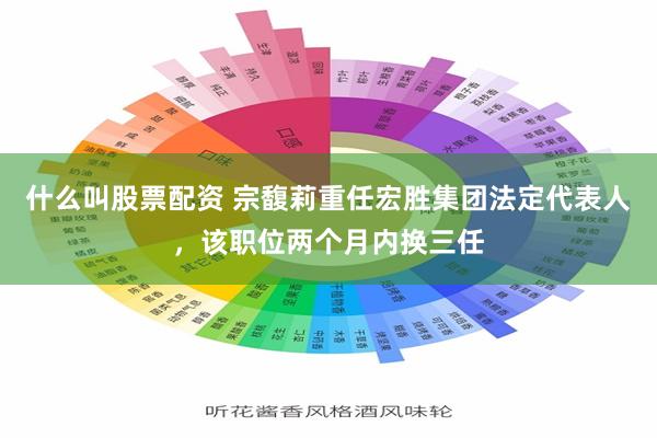 什么叫股票配资 宗馥莉重任宏胜集团法定代表人,该职位两个月内换三任